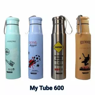 Tumbler Dubblin Mytube 600ml Stainless steel Tumblr Termos Air Panas dan Dingin (orange.silver.hijau)