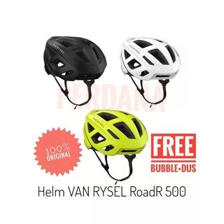 Helm Roadr 500 Van Rysel Original Kuning Putih Hitam Helm Sepeda Road Bike