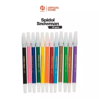 Spidol Warna 1 Pack Snowman Marker PW12A 12 Warna