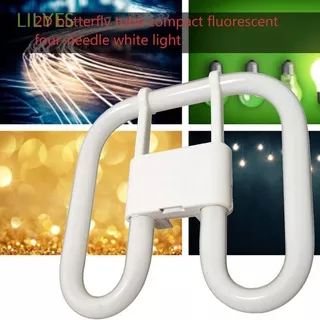 Lilyes Lampu Plafon Fluorescent 4-pin 28w / 38w / 58w Hemat Energi 2d Bentuk Kupu-Kupu Putih Butterfly