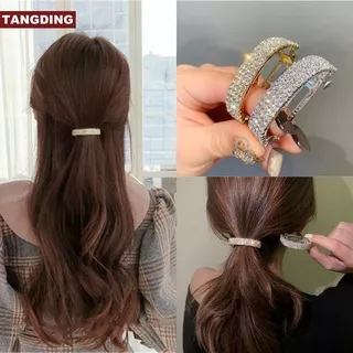 ?COD Tangding?Delicate Set Auger Hair Clip Back Head Temperament Clip Ponytail Buckle New Style Pan Hair Headdress