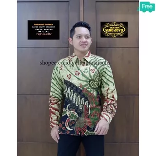 TERBARUU!! Original Batik Solo PARANG PURBO Kemeja Pria Katun Cabut Sragenan Full Furing