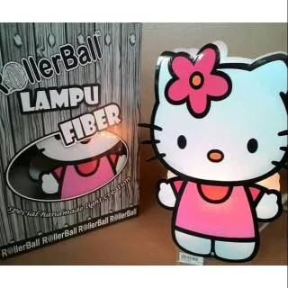 Lampu hias meja belajar dinding karakter kartun hellokity hello kitty rollerball fiber kado custom