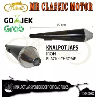 Silencer Knalpot Japstyle Pendek Doff Chrome Polos Variasi Custom