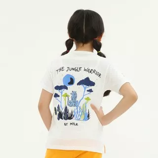 MYLK By Nagita Slavina Tshirt Lengan Pendek Print Zoo Illustration White