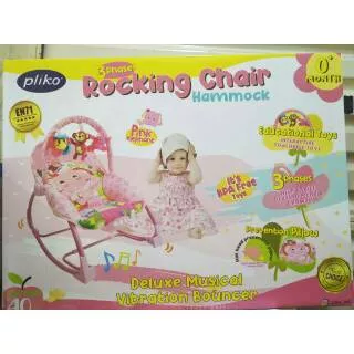 Bouncer Pliko Rocking Chair Hammock Pink Elephant