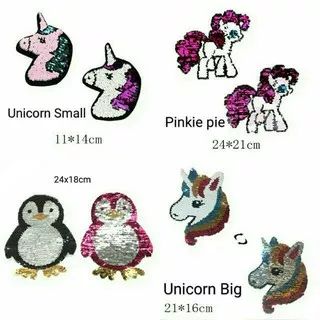 Patch sequin / flip sequins reversible magic patch unicorn little pony