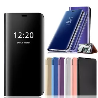 Flip Cover Stand Mirror Ori Xiaomi redmi note 3 Hard Case S -View Autolock FlipCover Hardcase Luxury