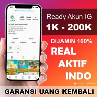 Akun Instagram, Jual Akun Instagram Murah, Followers Instagram Aktif Real Indo