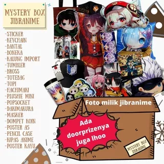 mystery box / misteri box merchandise anime attack on Titan jujutsu kaisen sao rem haikyuu kaneki date a live  boku no hero tokyo revengers genshin impact zero two spy x family