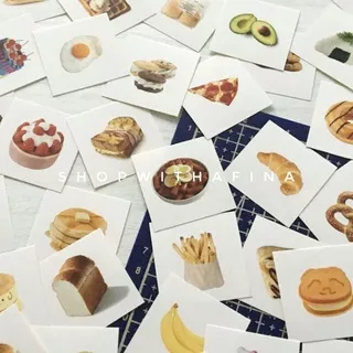 Sticker Aesthetic | 40 pcs Minimalist Food Icon Sticker | SHOPWITHAFINA