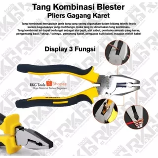 TANG KOMBINASI TERSEDIA UKURAN 7 INCH & 8 INCH  BLISTER RRT/ COMBINATION PLIERS 7 & 8 INCH