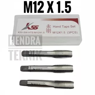 HANDTAP 12X1.5 PEMBUAT DRAT DALAM M12 X 1.5 HENTAP 12MM SNEI TAP 12 DRAT KASAR HAND TAP TAPPING