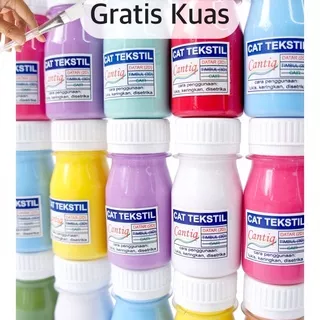 Cat Kain, Cat Sepatu, Cat Kulit, Cat Kanvas Premium, Cat Tekstil Cantiq(40ml) Cat Jeans, Cat Kaos, Cat Tas, Cat Suede, Cat Topi, Cat Sutra, Textile paint, Fabric colour, Cat Repaint Waterbased, Permanen, Waterproof, Awet, Anti luntur by Ganzel