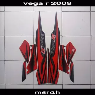 Striping sticker lis body yamaha vega r new 2008 2009 hitam merah