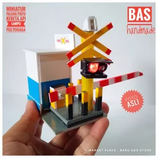Promo Mainan Edukasi Palang Pintu Kereta Api Miniatur Handmade