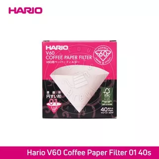 HARIO PAPER FILTER 01 ISI 40 LEMBAR WHITE / PAPER FILTER 01-40S UNTUK MENYARING KOPI