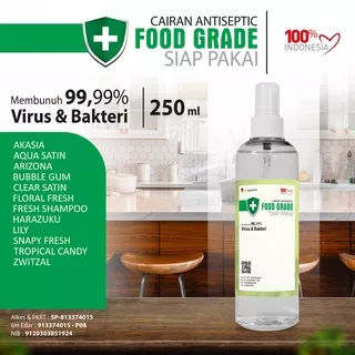 Desinfektan Food Grade aroma Wangi Segar 250 ml / Cairan Desinfektan Food grade 250 ml
