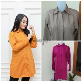 KEMEJA WANITA TOYOBO/KEMEJA TUNIK TANGAN PANJANG/KEMEJA PANJANG WANITA/KEMEJA PUTIH/KEMEJA  POLOS