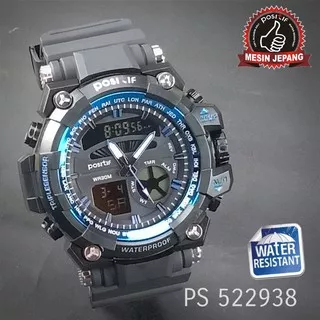 Positif 522938 Jam Tangan Pria Digital Analog Sport Double Time 100% Anti Air