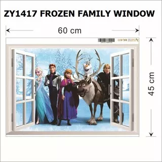 Wall Sticker 50x70 X 2 Paket Stiker Tembok Wallsticker Transaparan Hiasan Dinding FROZEN FAMILY WIND