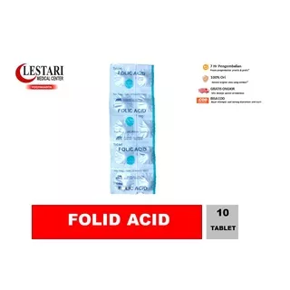 Asam Folat Folid Acid 1 Strip / 10 Tablet / Suplemen Ibu Hamil