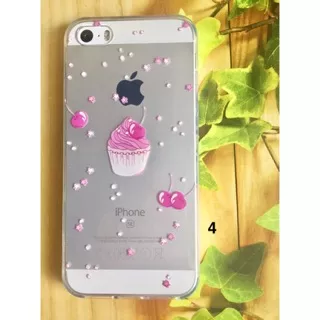 Iphone case SE 5 5s 6 6s 7 8 plus flower ice cream soft ultra thin