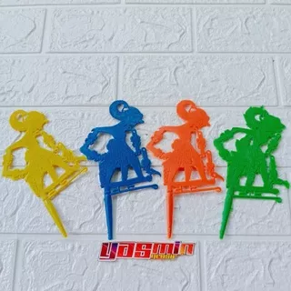 10pcs Mainan Anak Wayang kecil warna warni/wayang-wayangan/wayang murah/grosir/ wayang plastik kecil/tusuk permen