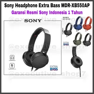 Sony Headphone Extra Bass MDR-XB550AP - MDR XB550AP - MDRXB550AP - Garansi Resmi Sony 1 Tahun