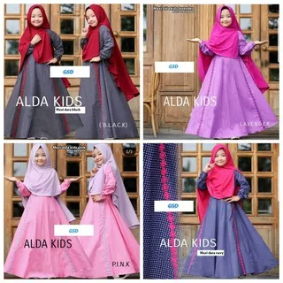 Maxi alda kids/maxi dara/hijab anak perempuan