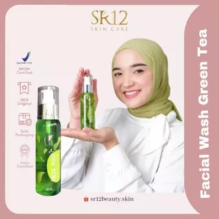 SR12 Facial Wash Green Tea 100ml - Untuk Wajah Berjerawat - Kering - Sensitif