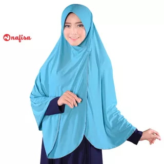 Jilbab Instan Syari Nafisa Hasnah | Hjab Instan Jumbo Belah Samping Kerudung Bergo Jumbo Syari