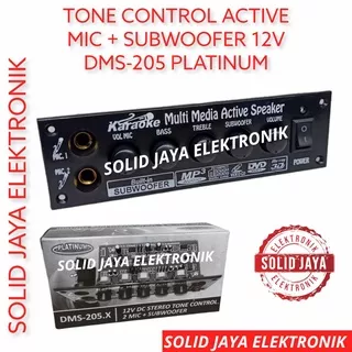 KIT TONE CONTROL AKTIF 12V DC DMS205 KONTROL HI FI STEREO SUBWOOFER SUB MIC MIC KARAOKE 12 VOLT V DCAKI ACCU 12VOLT PLUS PANEL X DMS 205 DMS-205 PLATINUM ASLI ORIGINAL