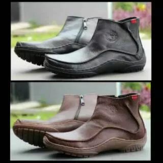 SEPATU boots semi formal kickers zipper full kulit