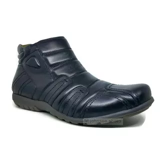 Sepatu Boots Kulit Pria JUSTIN OTTO - AS 828 Hitam / Black 100% Kulit Asli