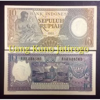 Uang Kuno 10 Rupiah Seri Pekerja Tahun 1963