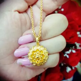 Kalung cincin bunga mekar xuping