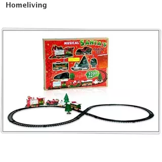 Homeliving Christmas Tree Train Set Polar Toy Toddler Electric Whistle Train Tracks Village ID