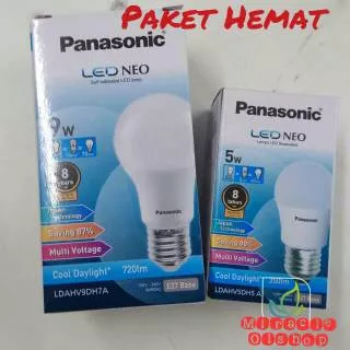 Lampu Led Panasonic Paket 9 watt dan 5 watt