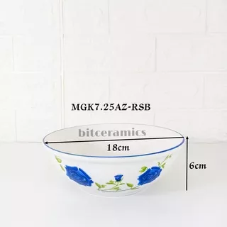 Mangkok Keramik 7.25Inch (3PCS) Motif Bunga Bitceramics / Mangkok Makan Keramik / MGK7.25AZ