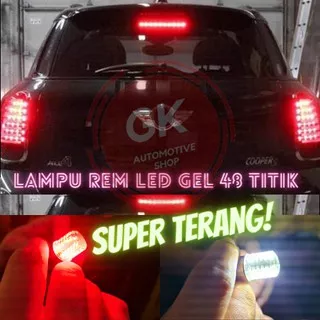 Lampu Rem LED Gel Super Terang 48 Titik Bayonet 2 Kaki, STROBO