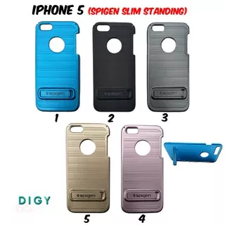 Case Hardcase iPhone 5 / 5G  Case Spigen Stand Slim Armor Casing