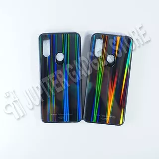 Oppo A31 - Oppo A8 Ume Aurora BlackGlass Series Tempered Case