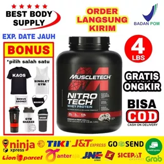 Nitrotech 4 Lbs ORI BPOM Muscletech Nitrotech Whey 4 Lbs Susu Suplemen Fitness Nitro Tech Whey