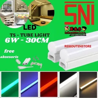1 Set T5 LED 30cm 4 watt 5 watt 6 watt Neon Tube Lampu TL LED T5 4w 5w 6w Anti Pecah 30 cm 220V