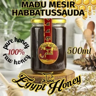 MADU HABBATUSSAUDA MESIR Syaam Egypt Honey pure raw black seed hony 100% murni asli madu alam mentah 500 ml 500ml 714 gr nektar jintan / jinten hitam impor import arab