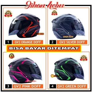 HELM / GM HELM / HELM GM / HELM GM FIGHTER GV2 ORANGE DOFT TERMURAH