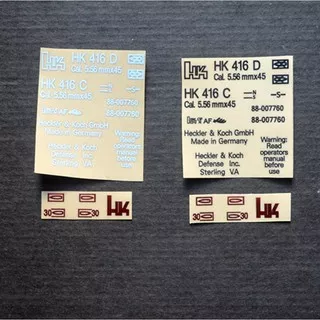 Hk416 Stiker Metal Ultra Tipis