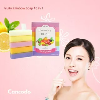 Fruity Rainbow Soap 10 in 1 Whitening Soap Fruitamin Sabun Pemutih Badan