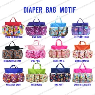 Diaper Baby Bag Organizer Motif (Baby Bag Organizer Tas Botol Susu Tas Perlengkapan Bayi